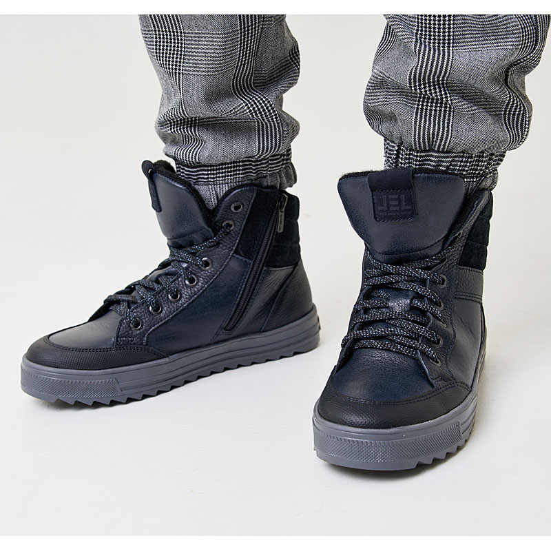 Ботинки байка, артикул 2022, цвет синий купить в интернет-магазине Shoeslel с доставкой по России