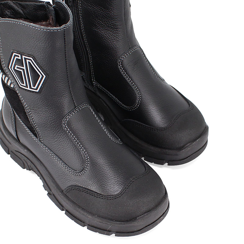 Сапожки нат.мех, артикул 2025, цвет черный купить в интернет-магазине Shoeslel с доставкой по России