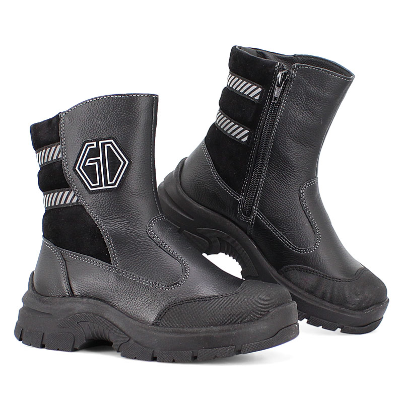 Сапожки нат.мех, артикул 2025, цвет черный купить в интернет-магазине Shoeslel с доставкой по России