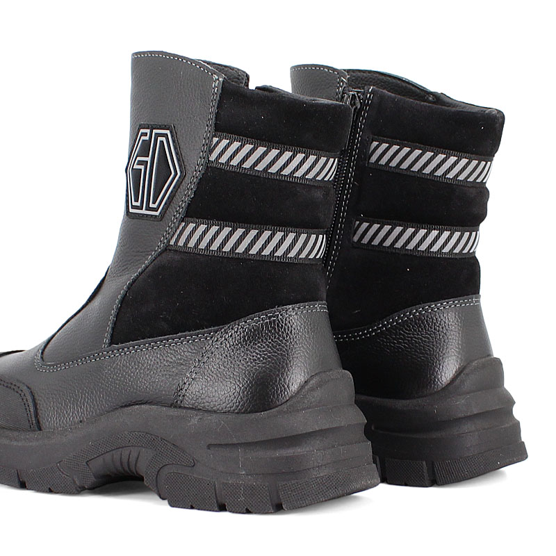 Сапожки нат.мех, артикул 2025, цвет черный купить в интернет-магазине Shoeslel с доставкой по России