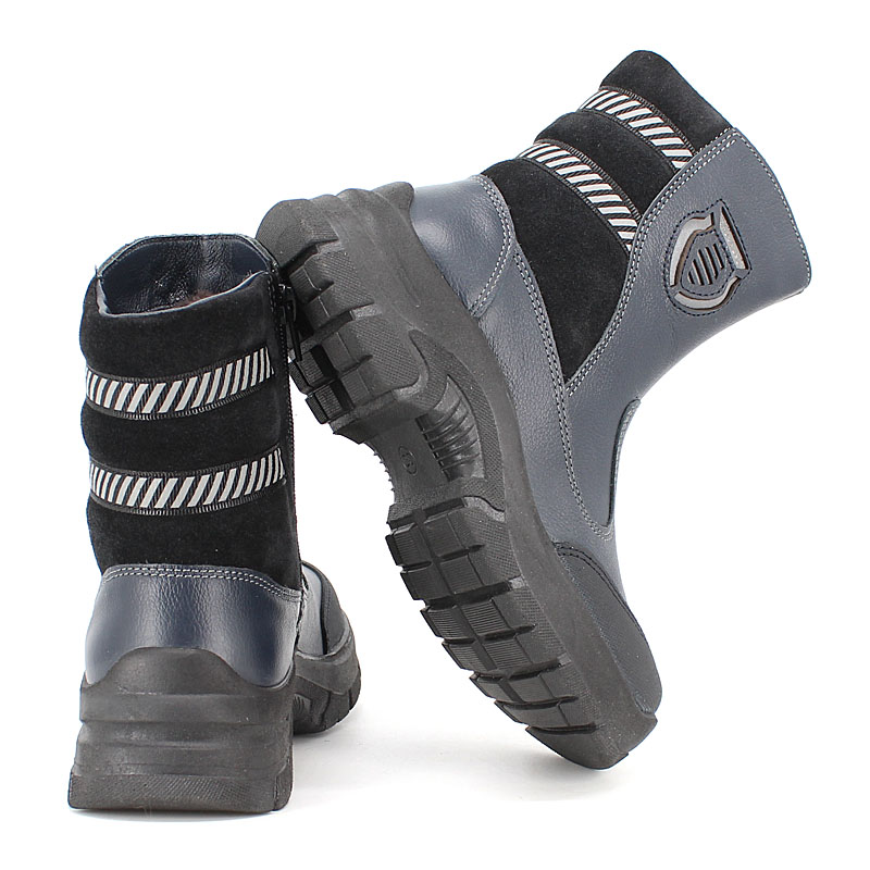 Сапожки нат.мех, артикул 2025, цвет синий купить в интернет-магазине Shoeslel с доставкой по России