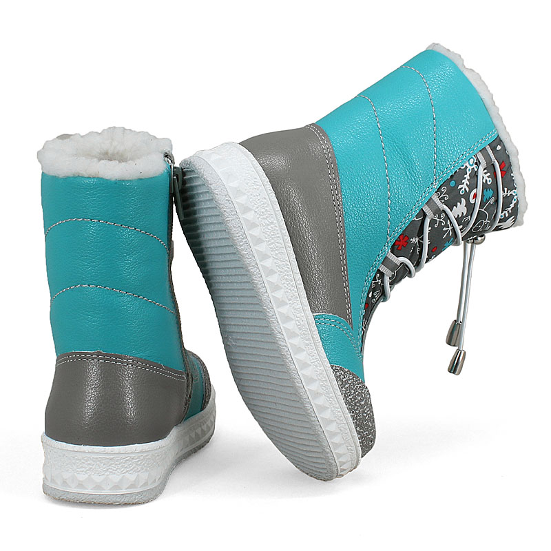 Сапожки малодетские нат.мех, артикул 2026, цвет бирюзовый купить в интернет-магазине Shoeslel с доставкой по России