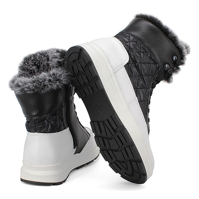 Ботинки, артикул 2034, цвет черно-белый купить в интернет-магазине Shoeslel с доставкой по России