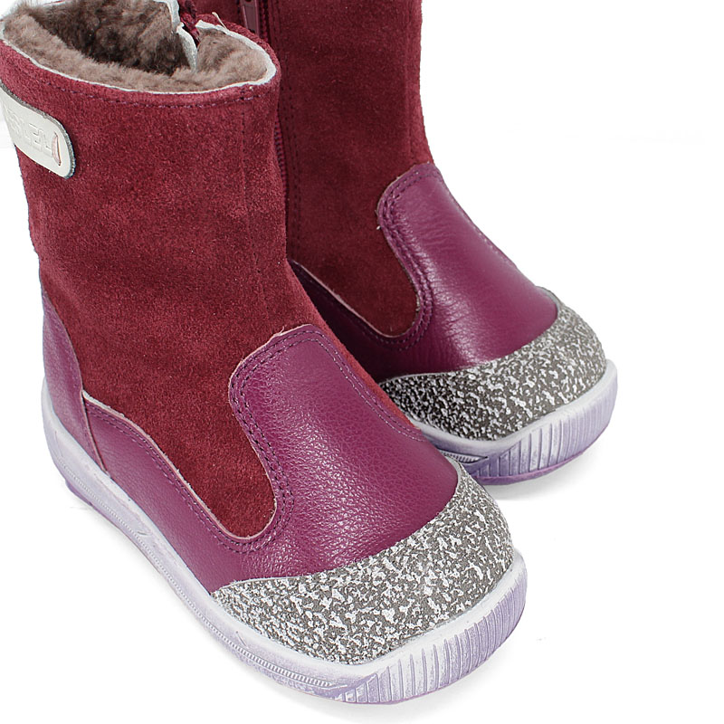 Сапожки малодетские нат.мех, артикул 2036, цвет фуксия купить в интернет-магазине Shoeslel с доставкой по России