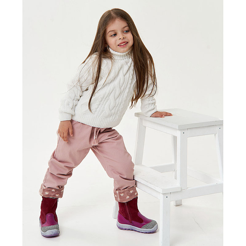 Сапожки малодетские нат.мех, артикул 2036, цвет фуксия купить в интернет-магазине Shoeslel с доставкой по России