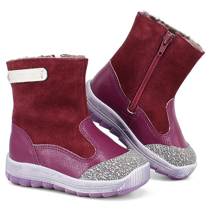Сапожки малодетские нат.мех, артикул 2036, цвет фуксия купить в интернет-магазине Shoeslel с доставкой по России