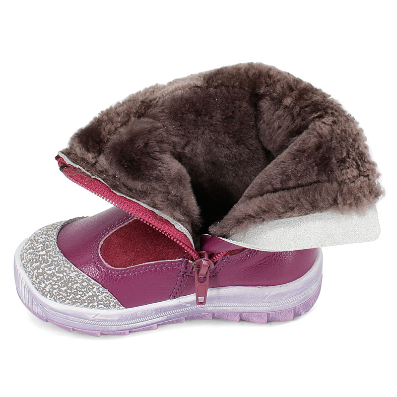 Сапожки малодетские нат.мех, артикул 2036, цвет фуксия купить в интернет-магазине Shoeslel с доставкой по России