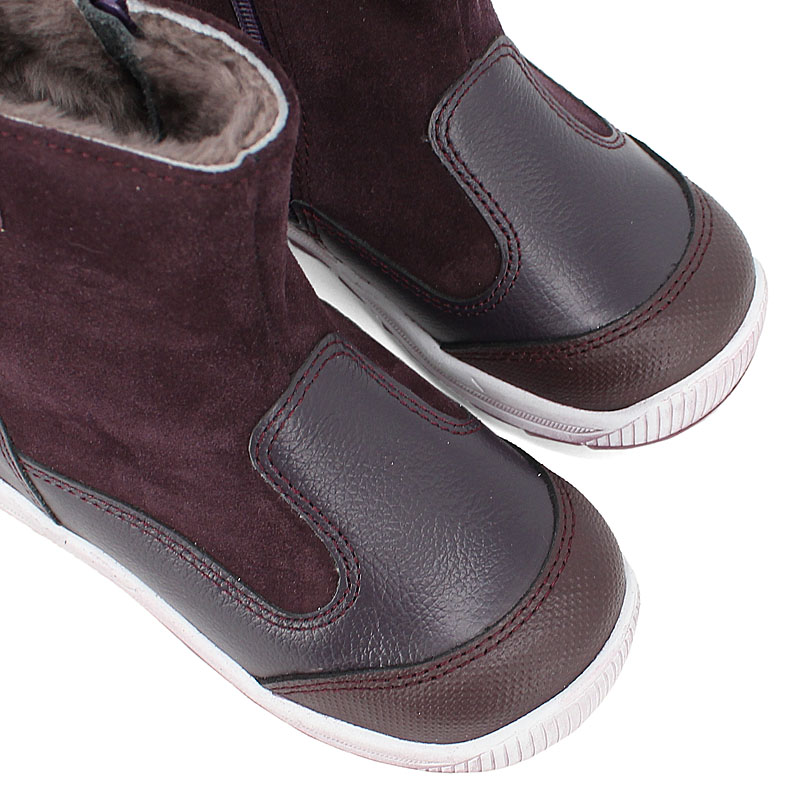 Сапожки малодетские нат.мех, артикул 2036, цвет черничный купить в интернет-магазине Shoeslel с доставкой по России
