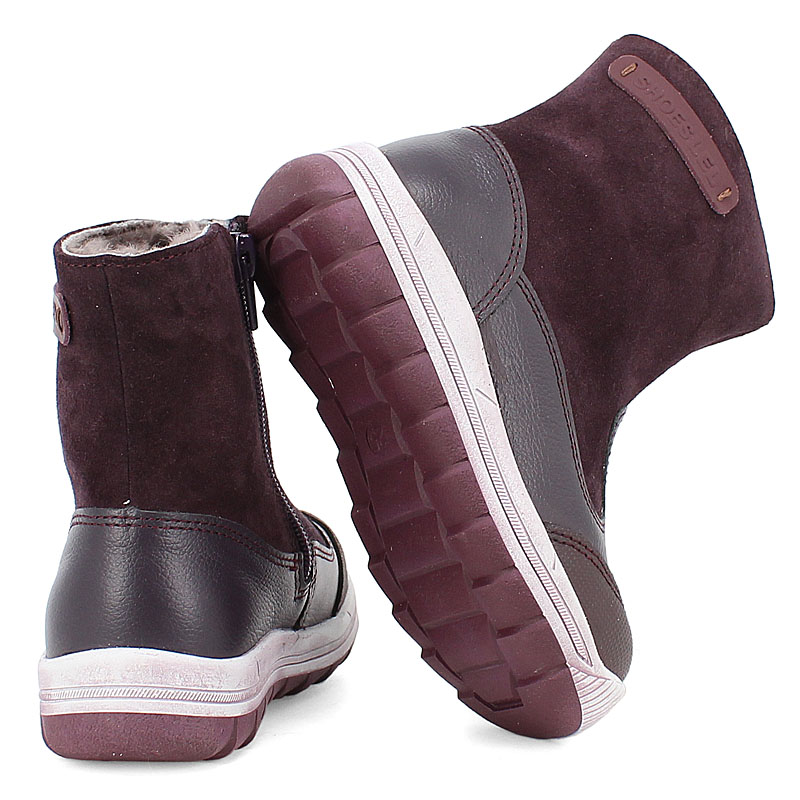 Сапожки малодетские нат.мех, артикул 2036, цвет черничный купить в интернет-магазине Shoeslel с доставкой по России