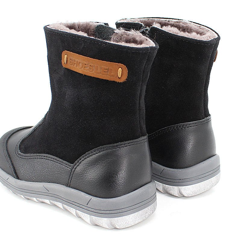 Сапожки малодетские нат.мех, артикул 2036, цвет черный купить в интернет-магазине Shoeslel с доставкой по России