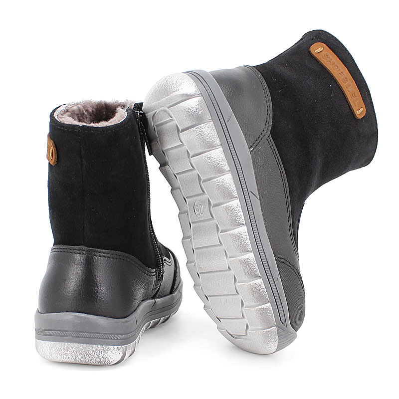 Сапожки малодетские нат.мех, артикул 2036, цвет черный купить в интернет-магазине Shoeslel с доставкой по России