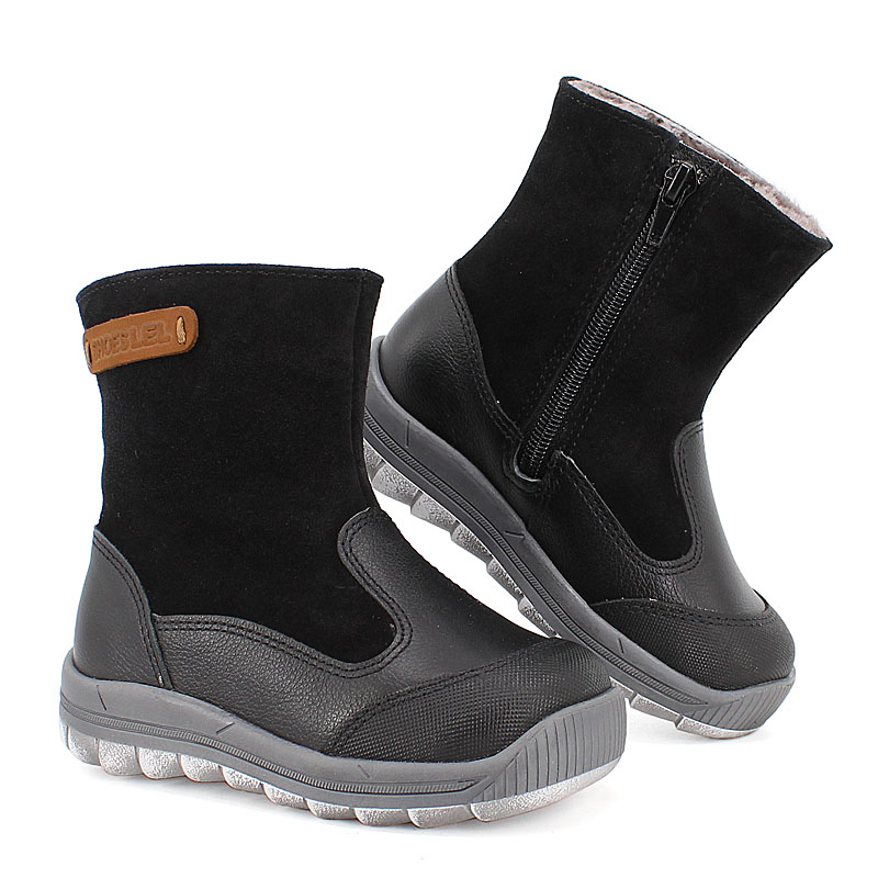 Сапожки малодетские нат.мех, артикул 2036, цвет черный купить в интернет-магазине Shoeslel с доставкой по России