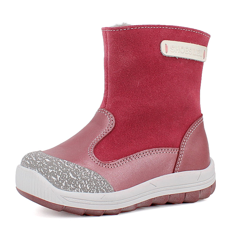 Сапожки малодетские нат.мех, артикул 2036, цвет брусничный купить в интернет-магазине Shoeslel с доставкой по России