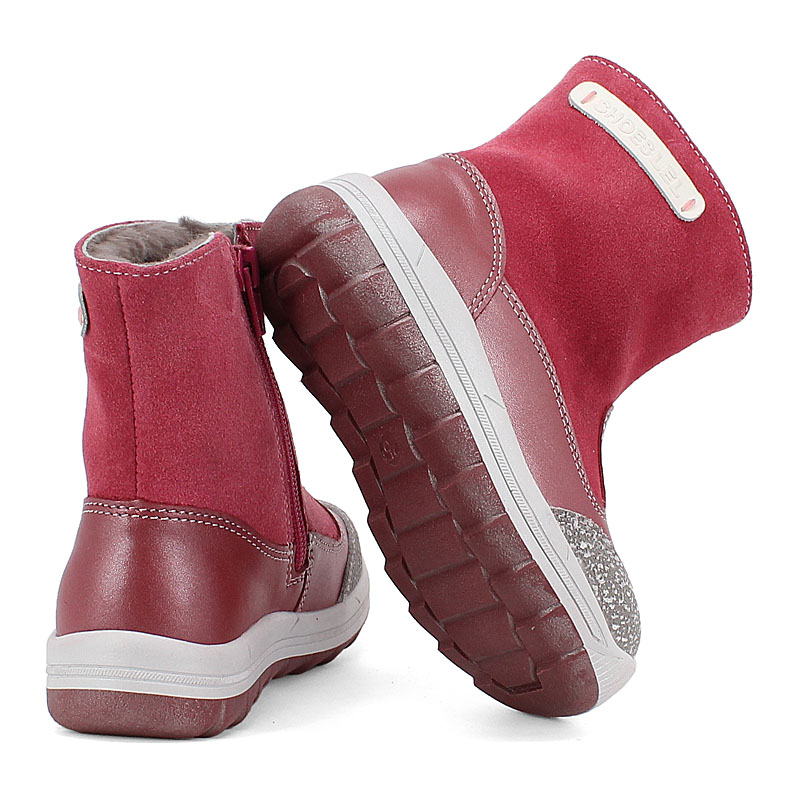 Сапожки малодетские нат.мех, артикул 2036, цвет брусничный купить в интернет-магазине Shoeslel с доставкой по России