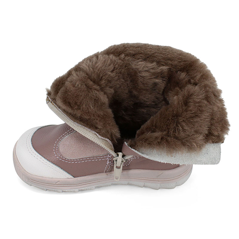 Сапожки малодетские нат.мех, артикул 2036, цвет пыльно-розовый купить в интернет-магазине Shoeslel с доставкой по России