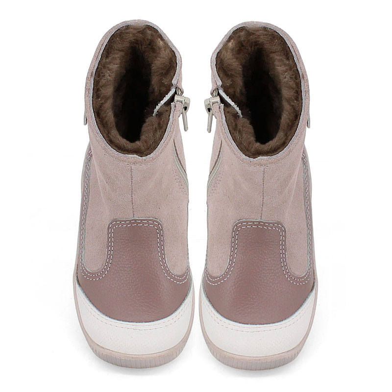 Сапожки малодетские нат.мех, артикул 2036, цвет пыльно-розовый купить в интернет-магазине Shoeslel с доставкой по России