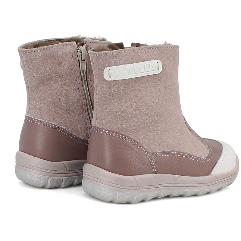Сапожки малодетские нат.мех, артикул 2036, цвет пыльно-розовый купить в интернет-магазине Shoeslel с доставкой по России