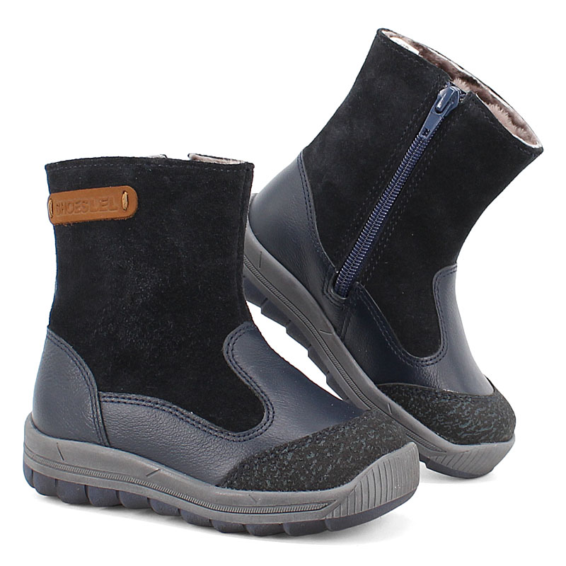 Сапожки малодетские нат.мех, артикул 2036, цвет синий купить в интернет-магазине Shoeslel с доставкой по России