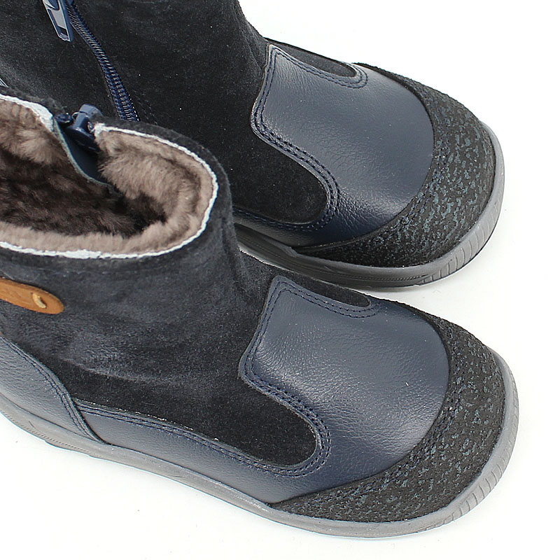 Сапожки малодетские нат.мех, артикул 2036, цвет синий купить в интернет-магазине Shoeslel с доставкой по России