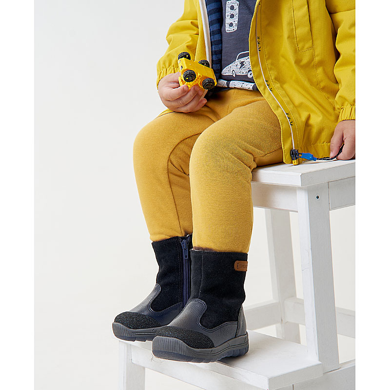 Сапожки малодетские нат.мех, артикул 2036, цвет синий купить в интернет-магазине Shoeslel с доставкой по России