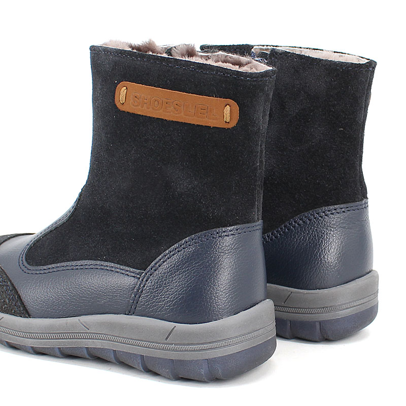 Сапожки малодетские нат.мех, артикул 2036, цвет синий купить в интернет-магазине Shoeslel с доставкой по России