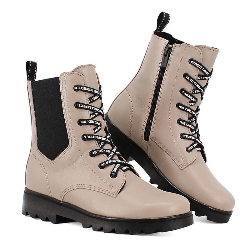 Ботинки, артикул 2047, цвет бежевый купить в интернет-магазине Shoeslel с доставкой по России