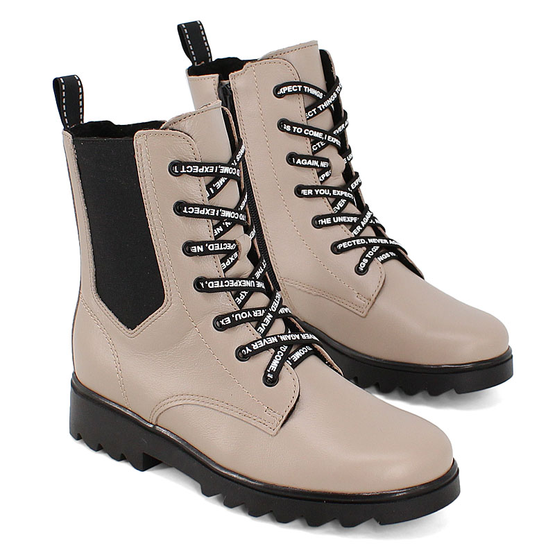 Ботинки, артикул 2047, цвет бежевый купить в интернет-магазине Shoeslel с доставкой по России