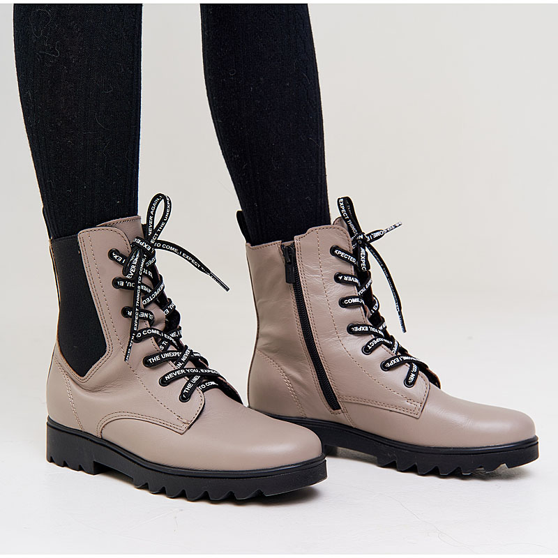 Ботинки, артикул 2047, цвет бежевый купить в интернет-магазине Shoeslel с доставкой по России