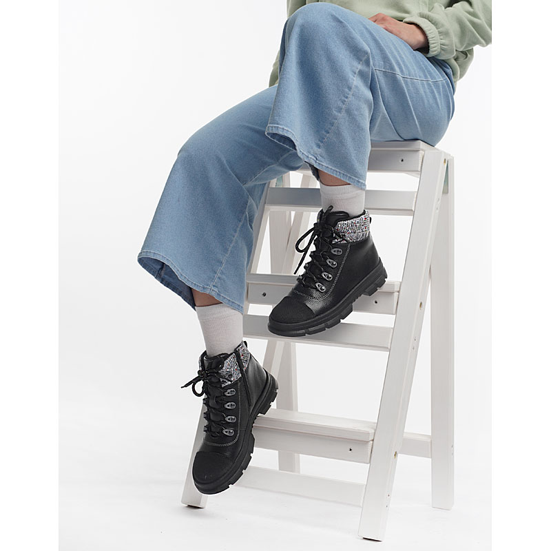 Ботинки, артикул 2053, цвет черный купить в интернет-магазине Shoeslel с доставкой по России