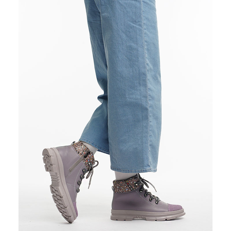 Ботинки, артикул 2053, цвет сиреневый купить в интернет-магазине Shoeslel с доставкой по России