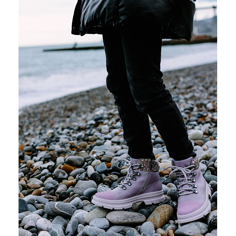 Ботинки, артикул 2053, цвет сиреневый купить в интернет-магазине Shoeslel с доставкой по России