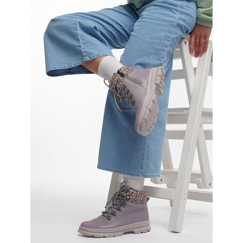 Ботинки, артикул 2053, цвет сиреневый купить в интернет-магазине Shoeslel с доставкой по России