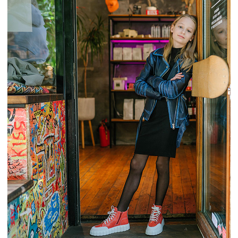 Ботинки, артикул 2057, цвет оранжевый купить в интернет-магазине Shoeslel с доставкой по России