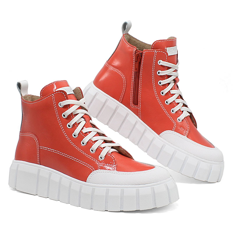 Ботинки, артикул 2057, цвет оранжевый купить в интернет-магазине Shoeslel с доставкой по России