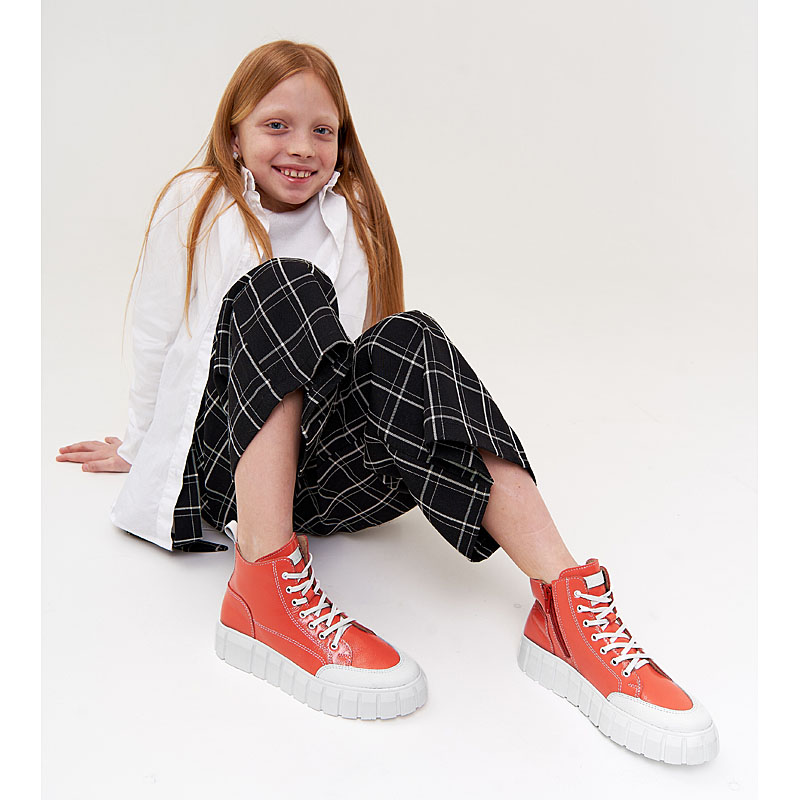 Ботинки, артикул 2057, цвет оранжевый купить в интернет-магазине Shoeslel с доставкой по России