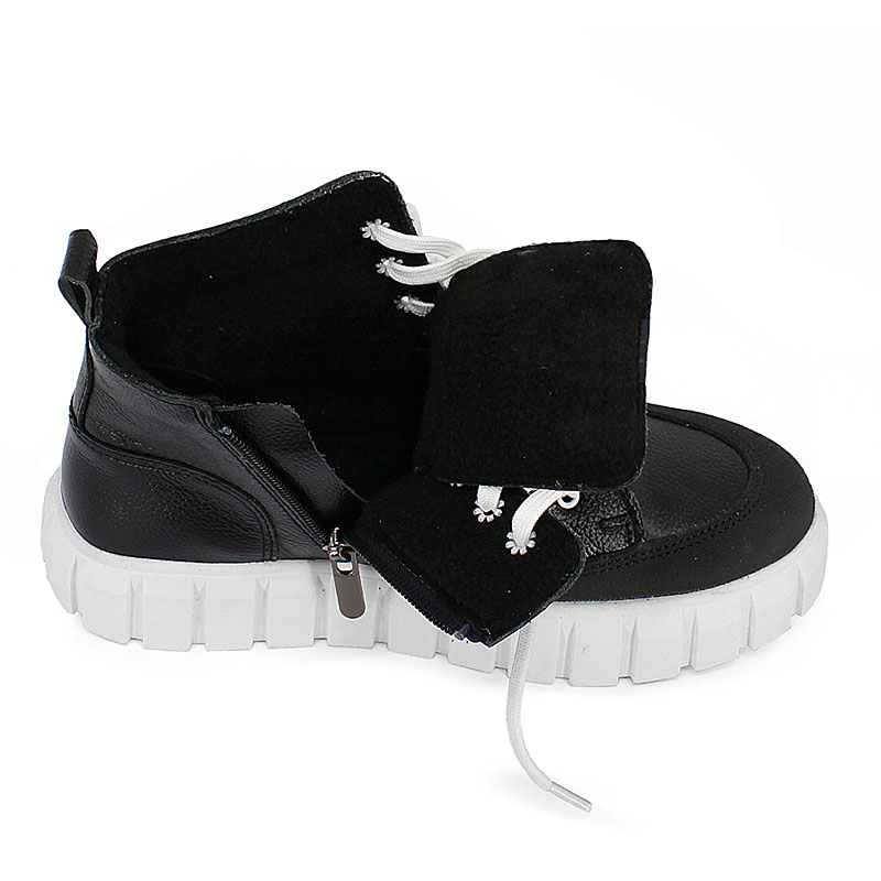 Ботинки, артикул 2057, цвет черно-белый купить в интернет-магазине Shoeslel с доставкой по России