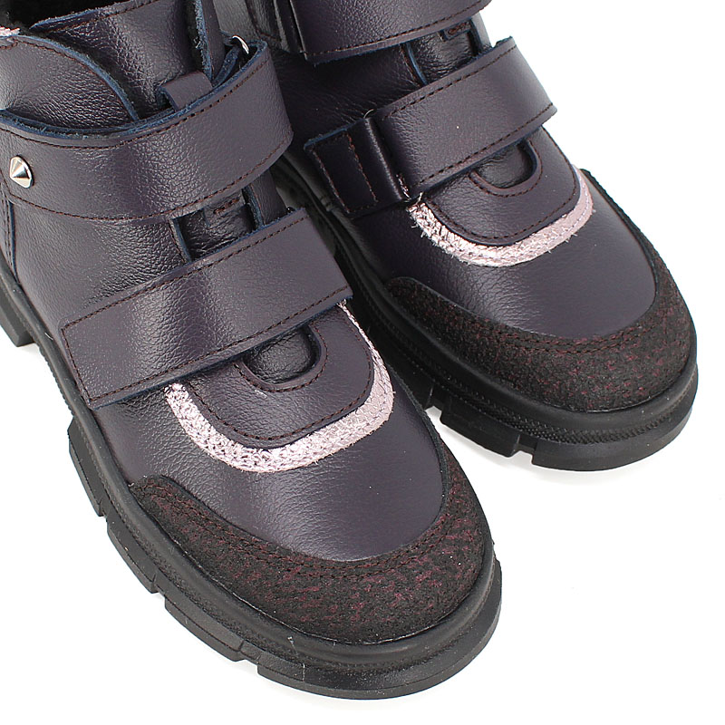 Ботинки, артикул 2072, цвет черничный купить в интернет-магазине Shoeslel с доставкой по России