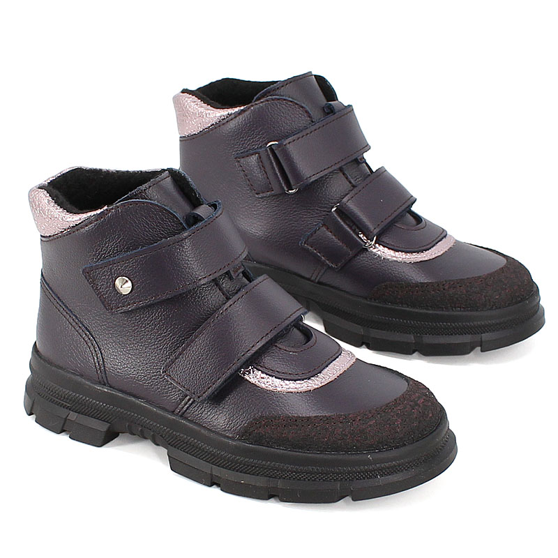 Ботинки, артикул 2072, цвет черничный купить в интернет-магазине Shoeslel с доставкой по России