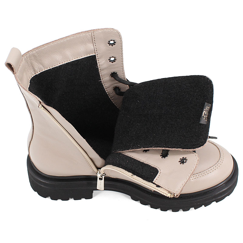 Ботинки, артикул 2077, цвет бежевый купить в интернет-магазине Shoeslel с доставкой по России