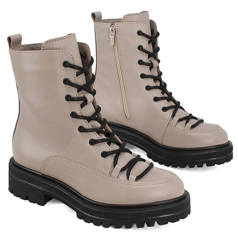 Ботинки, артикул 2077, цвет бежевый купить в интернет-магазине Shoeslel с доставкой по России