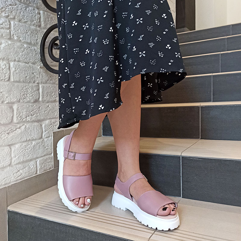 Туфли летние, артикул 2079, цвет пыльно-розовый купить в интернет-магазине Shoeslel с доставкой по России