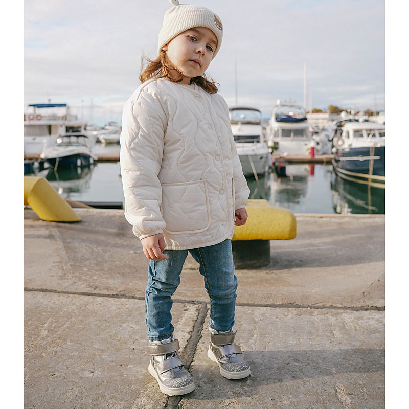 Ботинки малодетские, артикул 2083, цвет серебристый купить в интернет-магазине Shoeslel с доставкой по России