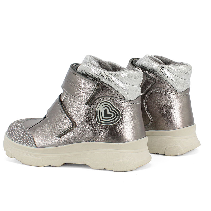 Ботинки малодетские, артикул 2083, цвет серебристый купить в интернет-магазине Shoeslel с доставкой по России