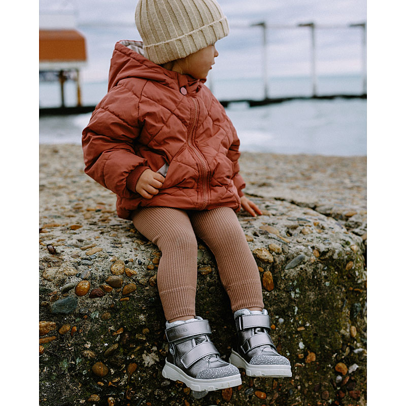 Ботинки малодетские, артикул 2083, цвет серебристый купить в интернет-магазине Shoeslel с доставкой по России