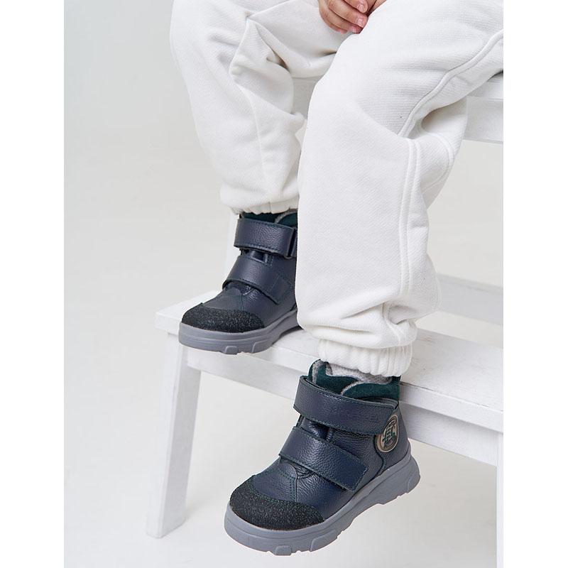 Ботинки малодетские, артикул 2083, цвет синий купить в интернет-магазине Shoeslel с доставкой по России
