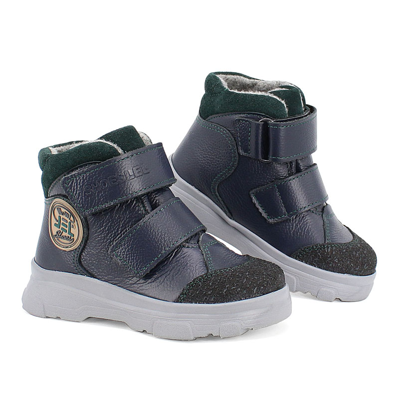 Ботинки малодетские, артикул 2083, цвет синий купить в интернет-магазине Shoeslel с доставкой по России