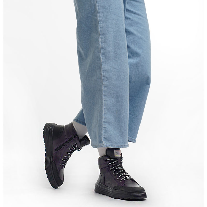 Ботинки, артикул 2084, цвет черничный купить в интернет-магазине Shoeslel с доставкой по России