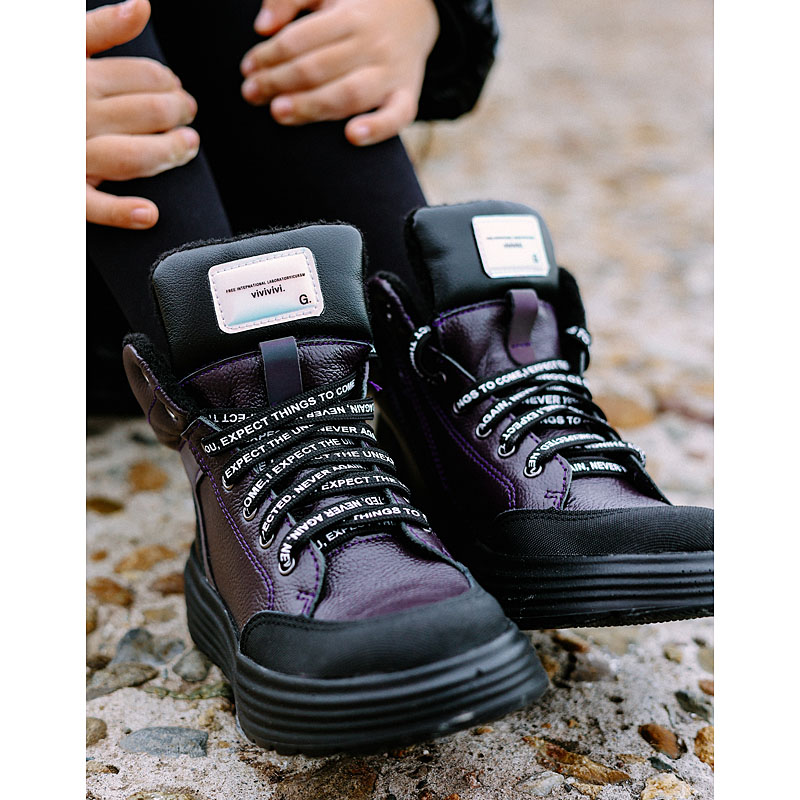 Ботинки, артикул 2084, цвет черничный купить в интернет-магазине Shoeslel с доставкой по России