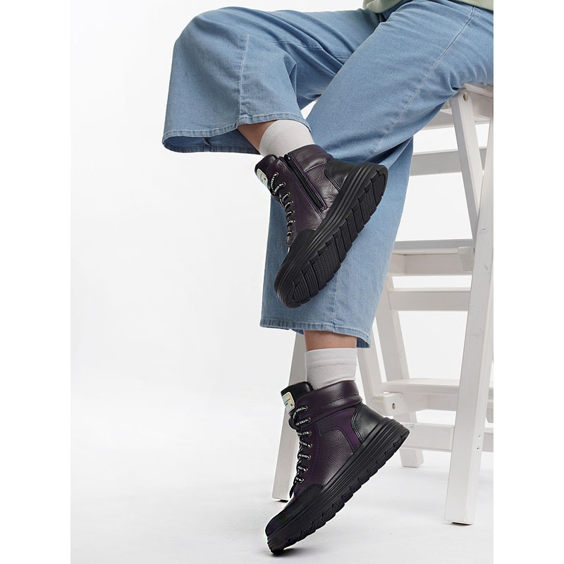 Ботинки, артикул 2084, цвет черничный купить в интернет-магазине Shoeslel с доставкой по России