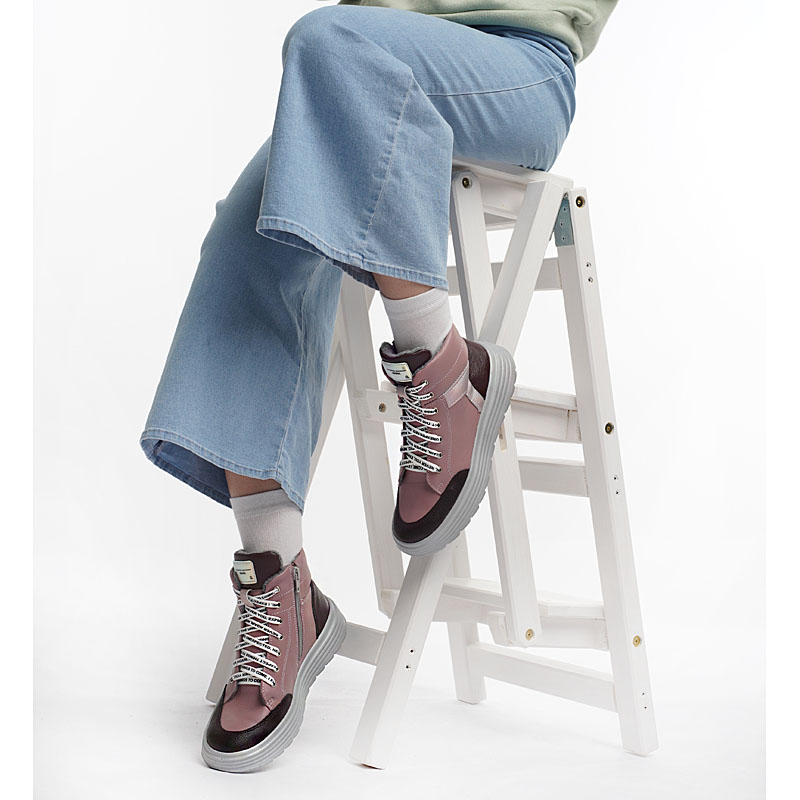 Ботинки, артикул 2084, цвет пыльно-розовый купить в интернет-магазине Shoeslel с доставкой по России